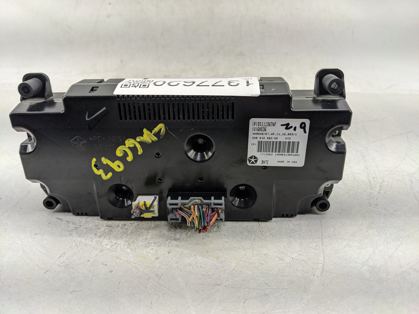 2011-2020 Dodge Grand Caravan Climate Control Module Temperature AC/Heater Replacement P/N:55111367AF Fits OEM Used Auto Par