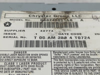 2012-2020 Dodge Grand Caravan Radio AM FM Cd Player Receiver Replacement P/N:P68245851AB Fits OEM Used Auto Parts - Oemuseda