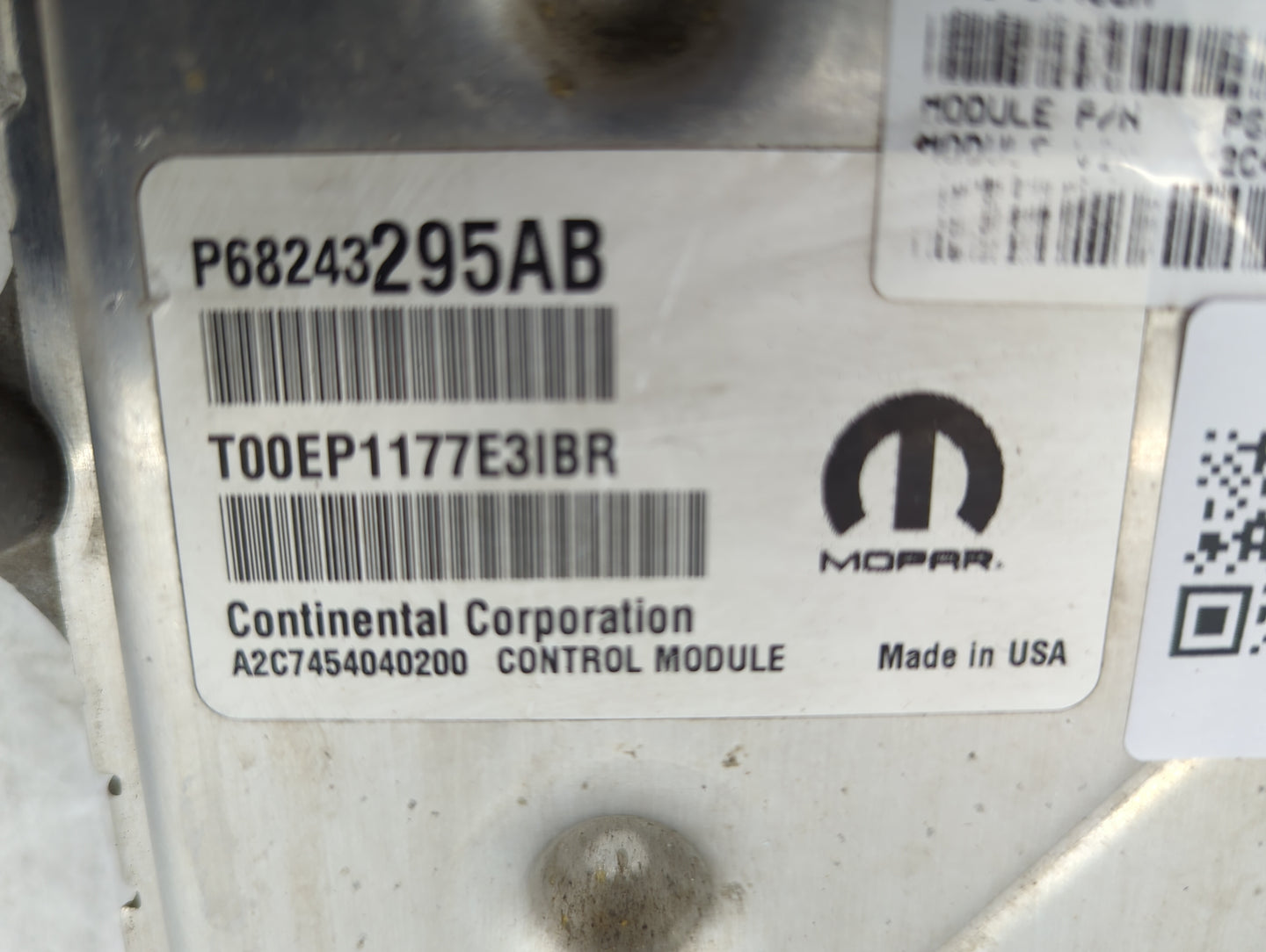 2016-2020 Dodge Grand Caravan PCM Engine Control Computer ECU ECM PCU OEM P/N:P68243295AB T00EP1177E3IBR Fits OEM Used Auto 