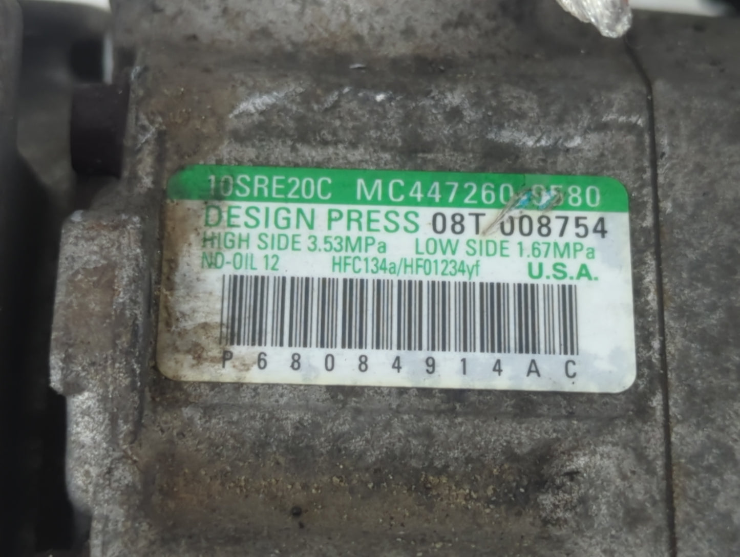 2011-2019 Dodge Journey Air Conditioning A/c Ac Compressor Oem - Oemusedautoparts1.com