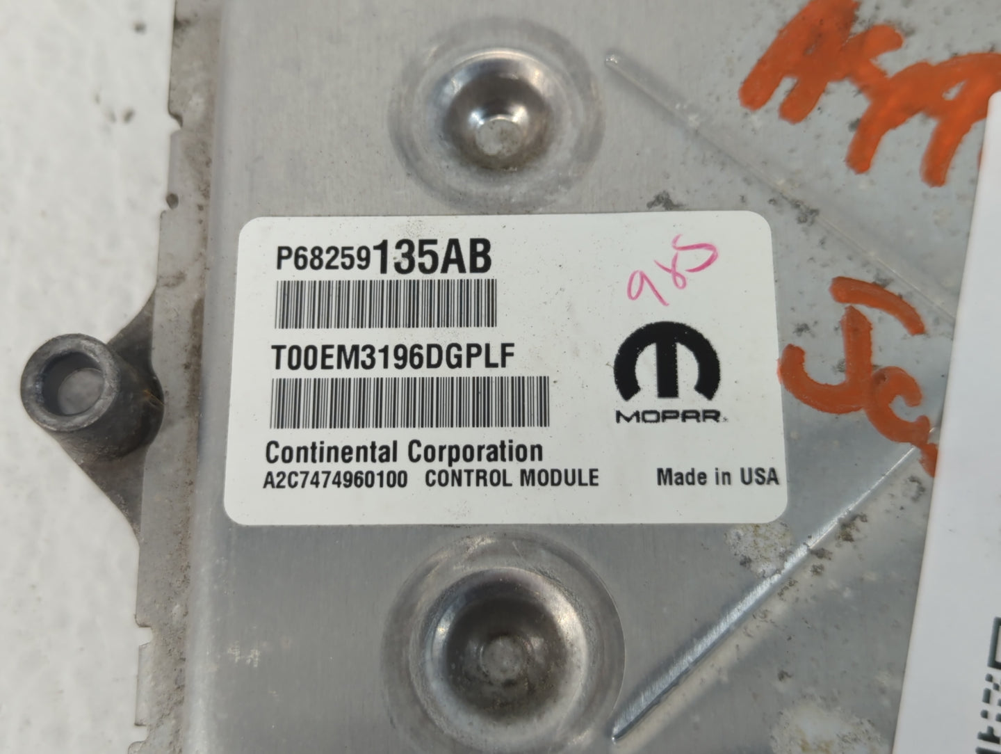 2016-2019 Dodge Journey PCM Engine Control Computer ECU ECM PCU OEM P/N:P68259135AB Fits Fits 2016 2017 2018 2019 OEM Used A