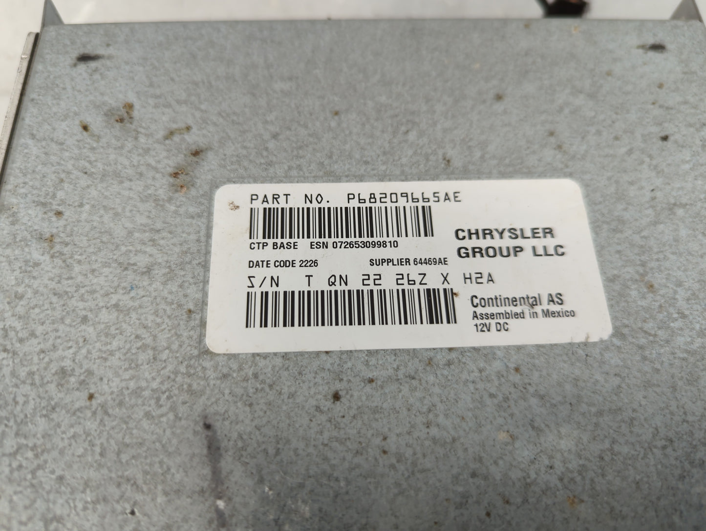 2017 Dodge Journey Radio AM FM Cd Player Receiver Replacement P/N:P68209665AE Fits OEM Used Auto Parts - Oemusedautoparts1.c
