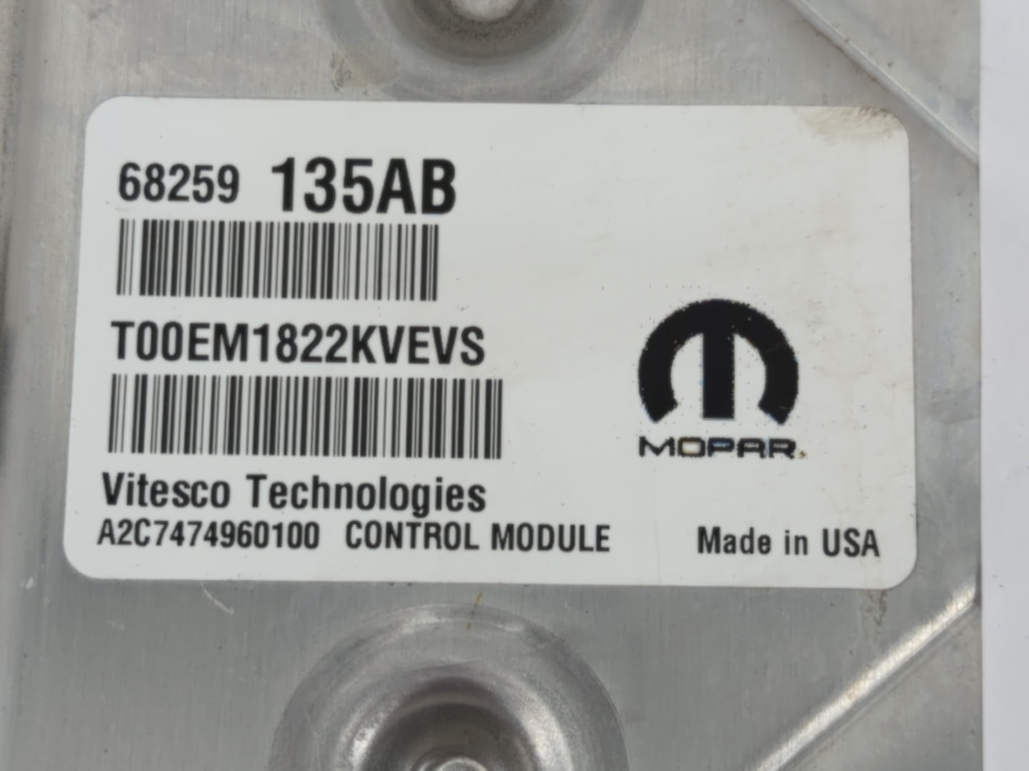 2016-2019 Dodge Journey PCM Engine Control Computer ECU ECM PCU OEM P/N:68259135AB Fits Fits 2016 2017 2018 2019 OEM Used Au