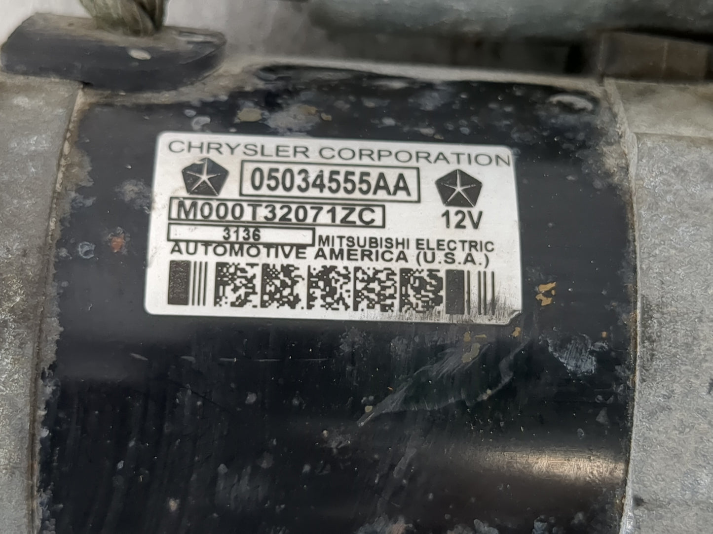 2009-2020 Dodge Journey Car Starter Motor Solenoid OEM P/N:M000T32071ZC 05034555AA Fits OEM Used Auto Parts - Oemusedautopar