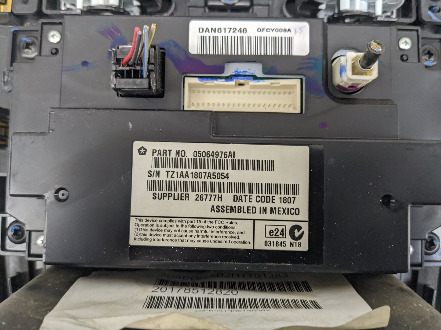 2017 Dodge Journey Information Display Screen 1130271 - Oemusedautoparts1.com