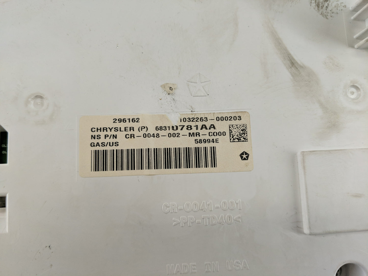 2017 Dodge Journey Instrument Cluster Speedometer Gauges P/N:68310781AA Fits OEM Used Auto Parts - Oemusedautoparts1.com