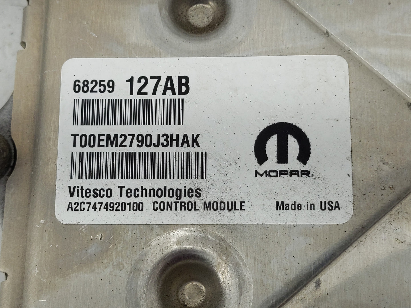 2016-2020 Dodge Journey PCM Engine Control Computer ECU ECM PCU OEM P/N:P68259127AB Fits Fits 2016 2017 2018 2019 2020 OEM U