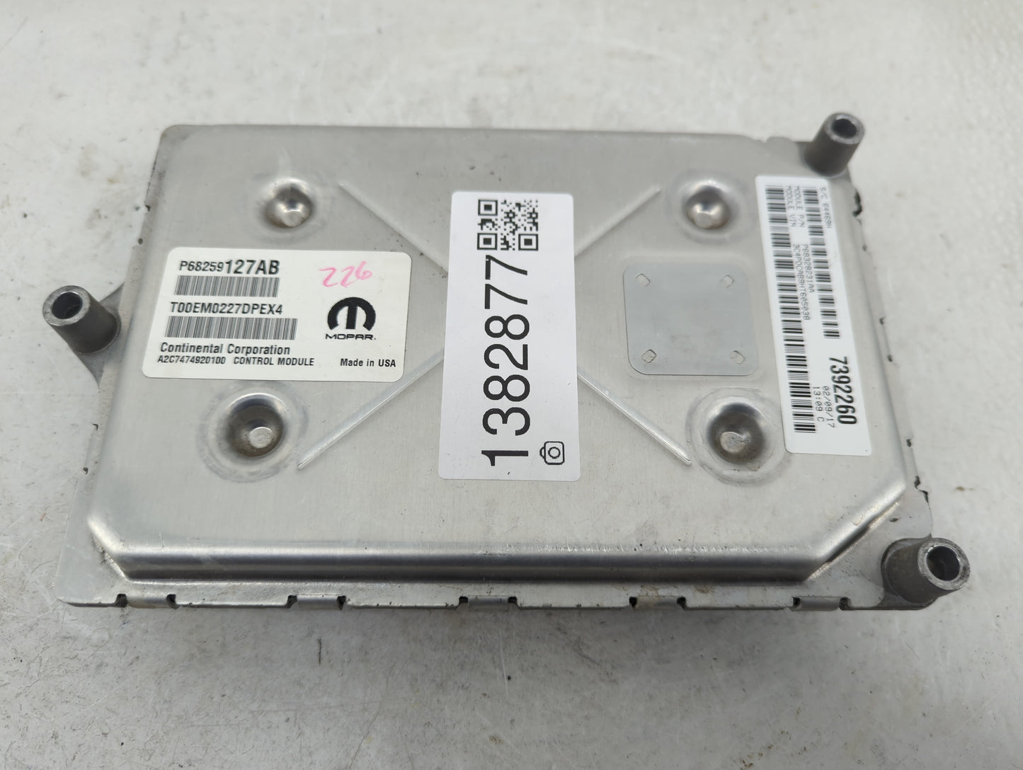 2016-2020 Dodge Journey PCM Engine Control Computer ECU ECM PCU OEM P/N:68259127AB Fits Fits 2016 2017 2018 2019 2020 OEM Us