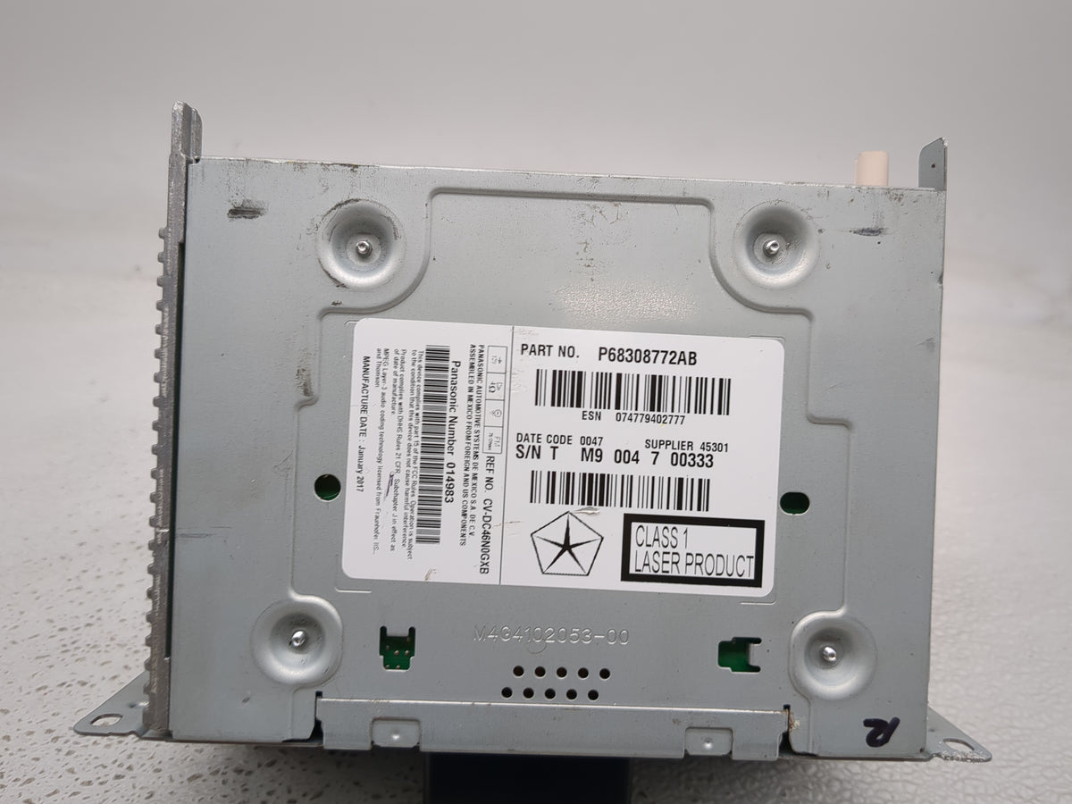 2017 Dodge Journey Radio AM FM Cd Player Receiver Replacement P/N:68308772AB Fits OEM Used Auto Parts - Oemusedautoparts1.co