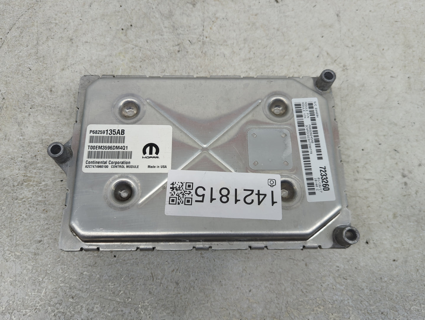 2016-2019 Dodge Journey PCM Engine Control Computer ECU ECM PCU OEM P/N:P68328245AB P68259135AB Fits Fits 2016 2017 2018 201