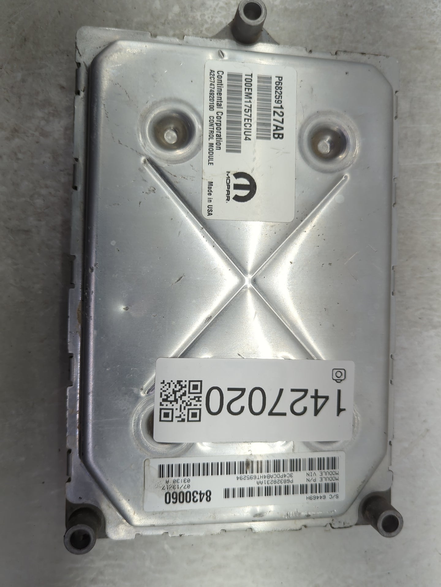 2016-2020 Dodge Journey PCM Engine Control Computer ECU ECM PCU OEM P/N:P68259127AB Fits Fits 2016 2017 2018 2019 2020 OEM U