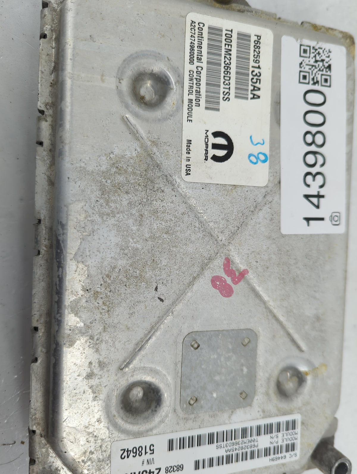 2016-2019 Dodge Journey PCM Engine Control Computer ECU ECM PCU OEM P/N:P68259135AA T00EM2366D3TSS Fits 2016 2017 2018 2019 