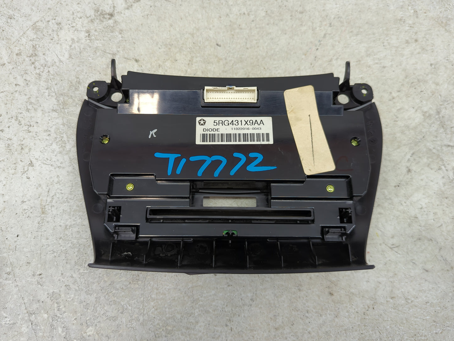 2017 Dodge Journey Climate Control Module Temperature AC/Heater Replacement P/N:5RG431X9AA Fits OEM Used Auto Parts - Oemuse