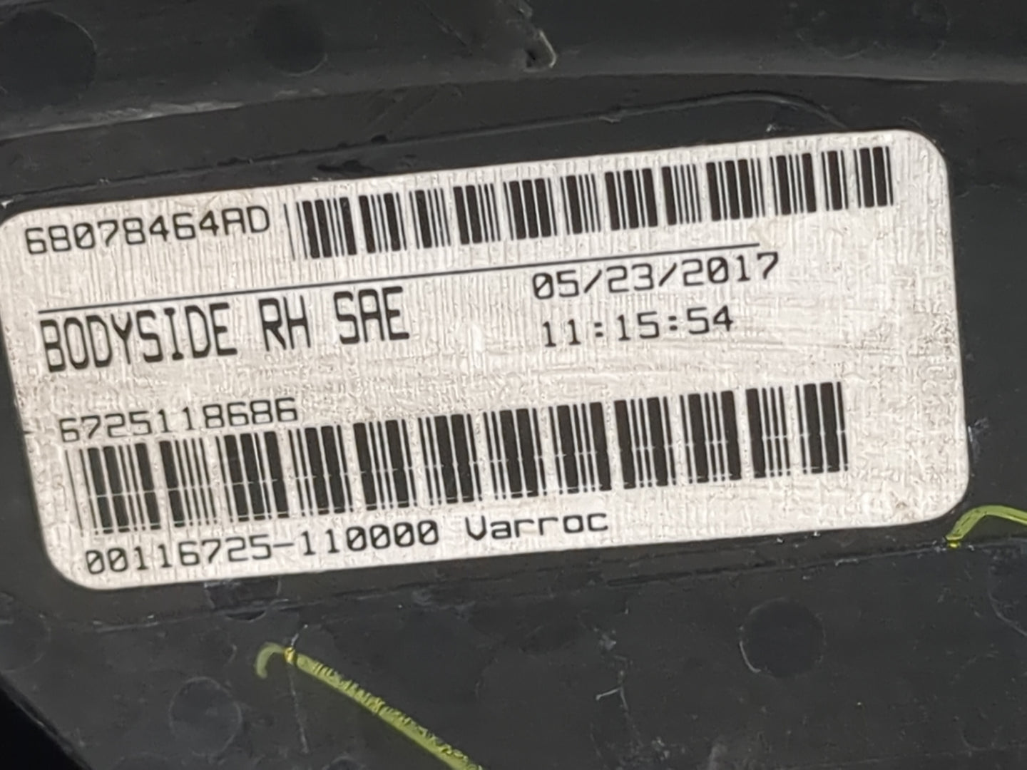 2017 Dodge Journey Tail Light Assembly Passenger Right OEM P/N:68078464AD Fits OEM Used Auto Parts - Oemusedautoparts1.com
