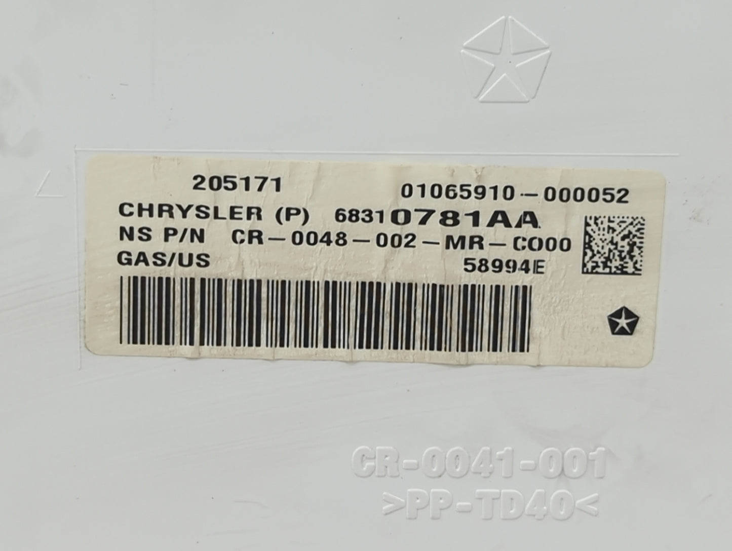 2017 Dodge Journey Instrument Cluster Speedometer Gauges P/N:68310781AA CR-0048-002-MR-C000 Miles: Fits OEM Used Auto Parts 