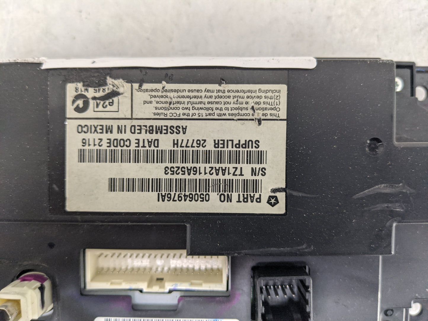 2017 Dodge Journey Information Display Screen 1468417 - Oemusedautoparts1.com