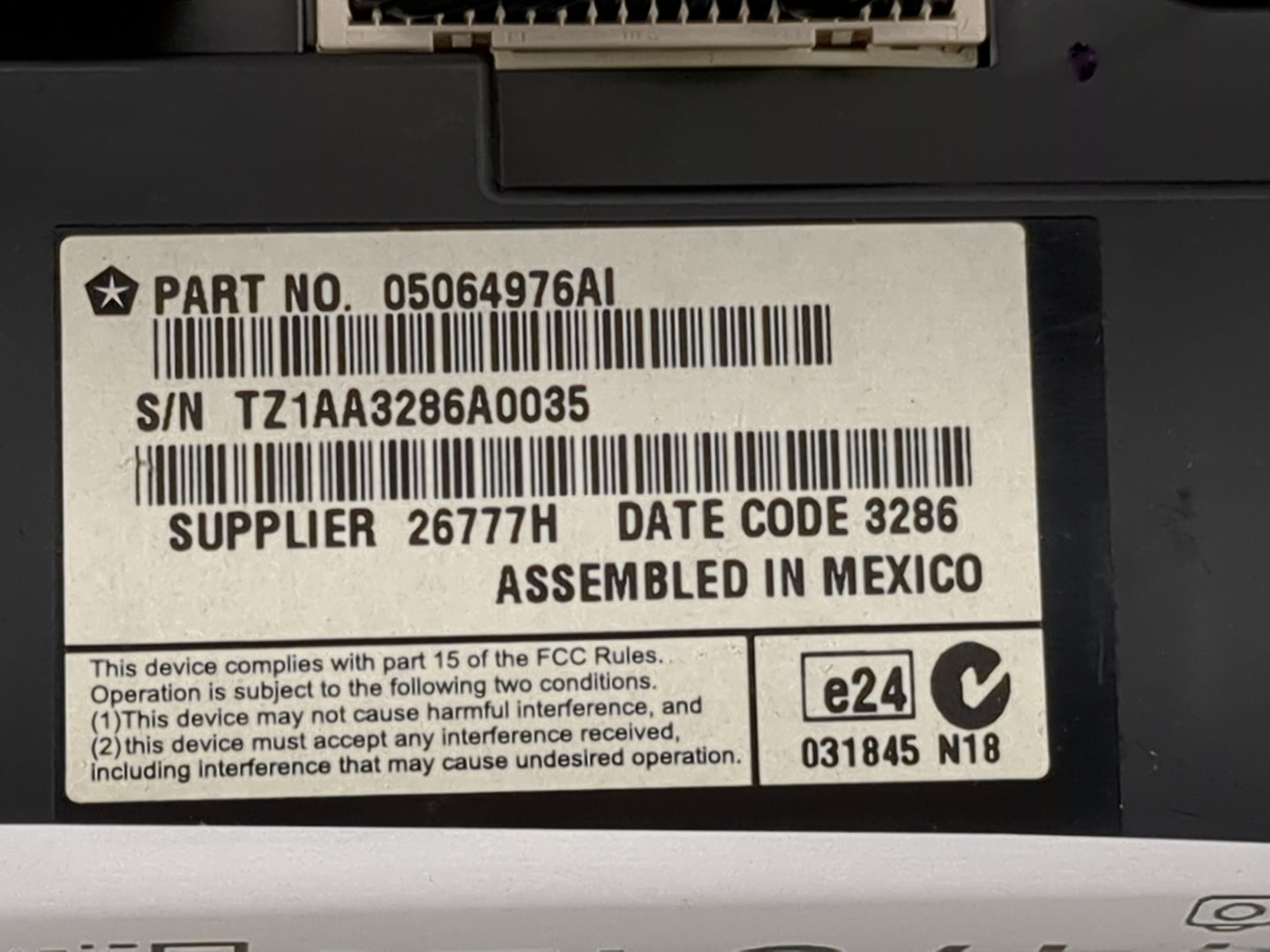 2017 Dodge Journey Information Display Screen 1473428 - Oemusedautoparts1.com