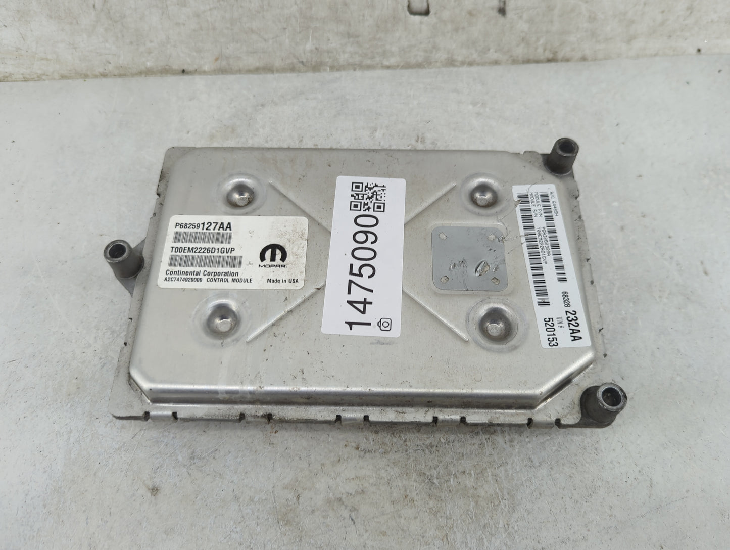 2016-2020 Dodge Journey PCM Engine Control Computer ECU ECM PCU OEM P/N:P68259127AA T00EM2226D1GVP Fits OEM Used Auto Parts 