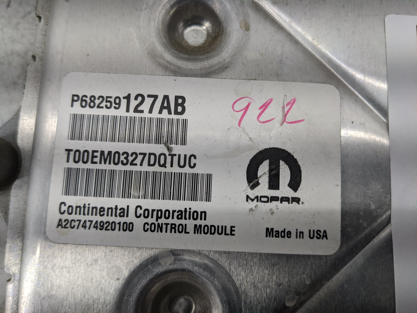 2016-2020 Dodge Journey PCM Engine Control Computer ECU ECM PCU OEM P/N:P68259127AB T00EM0327DQTUC Fits OEM Used Auto Parts 