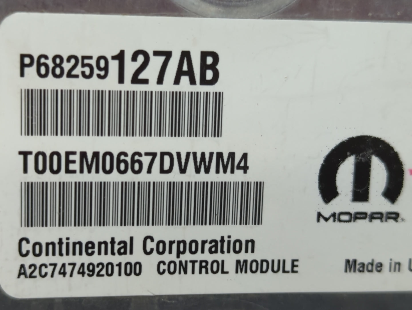 2016-2020 Dodge Journey PCM Engine Control Computer ECU ECM PCU OEM P/N:P68259127AB Fits Fits 2016 2017 2018 2019 2020 OEM U
