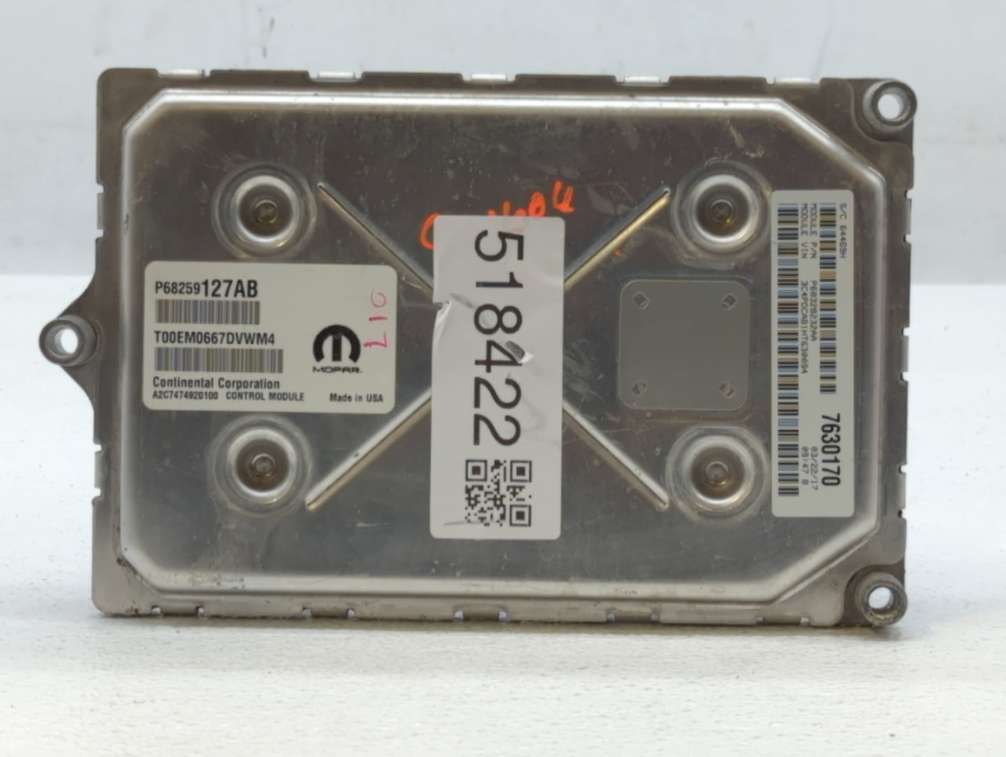 2016-2020 Dodge Journey PCM Engine Control Computer ECU ECM PCU OEM P/N:P68259127AB Fits Fits 2016 2017 2018 2019 2020 OEM U