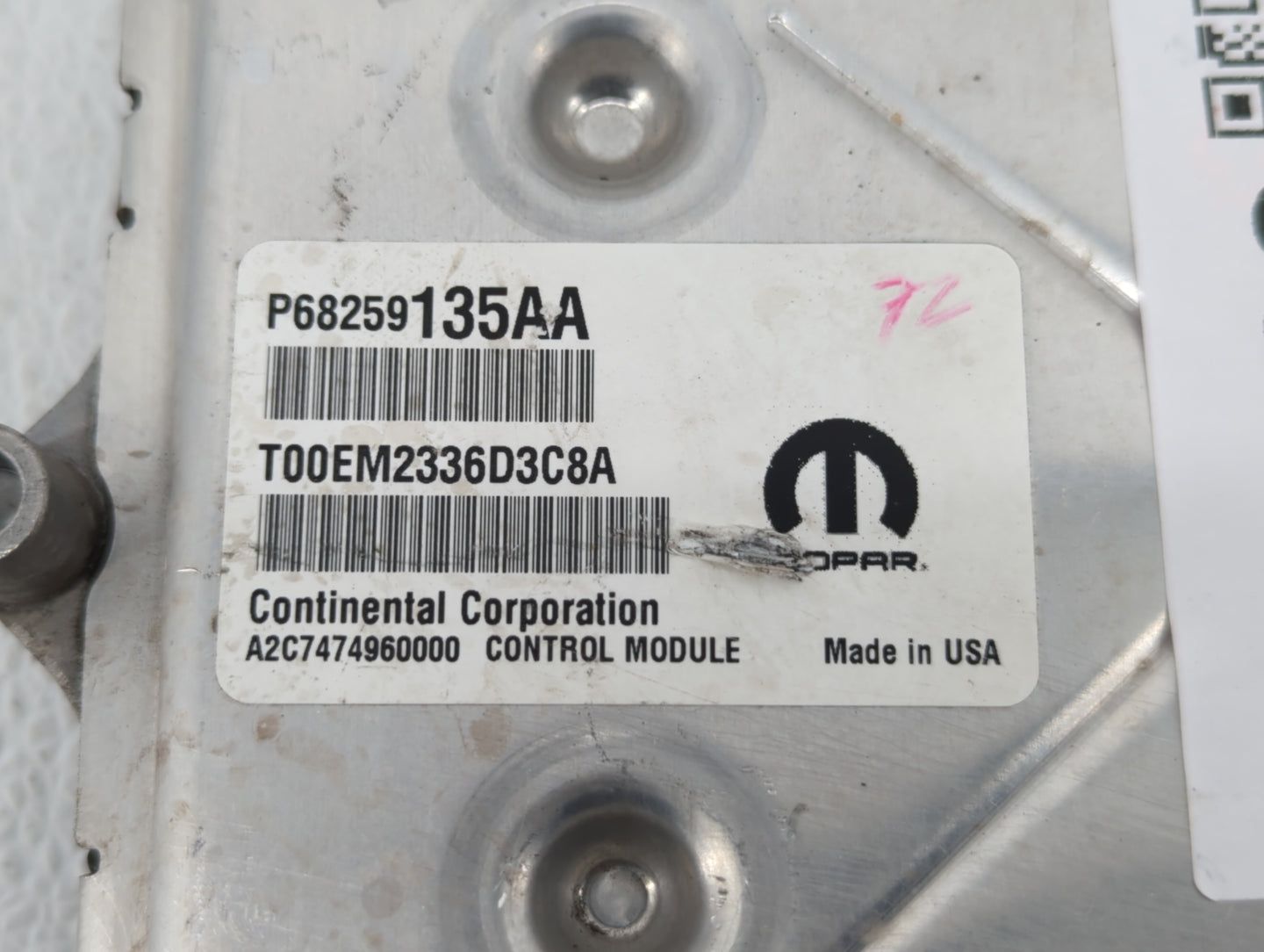 2016-2019 Dodge Journey PCM Engine Control Computer ECU ECM PCU OEM P/N:P68259135AA P68259135AB Fits Fits 2016 2017 2018 201