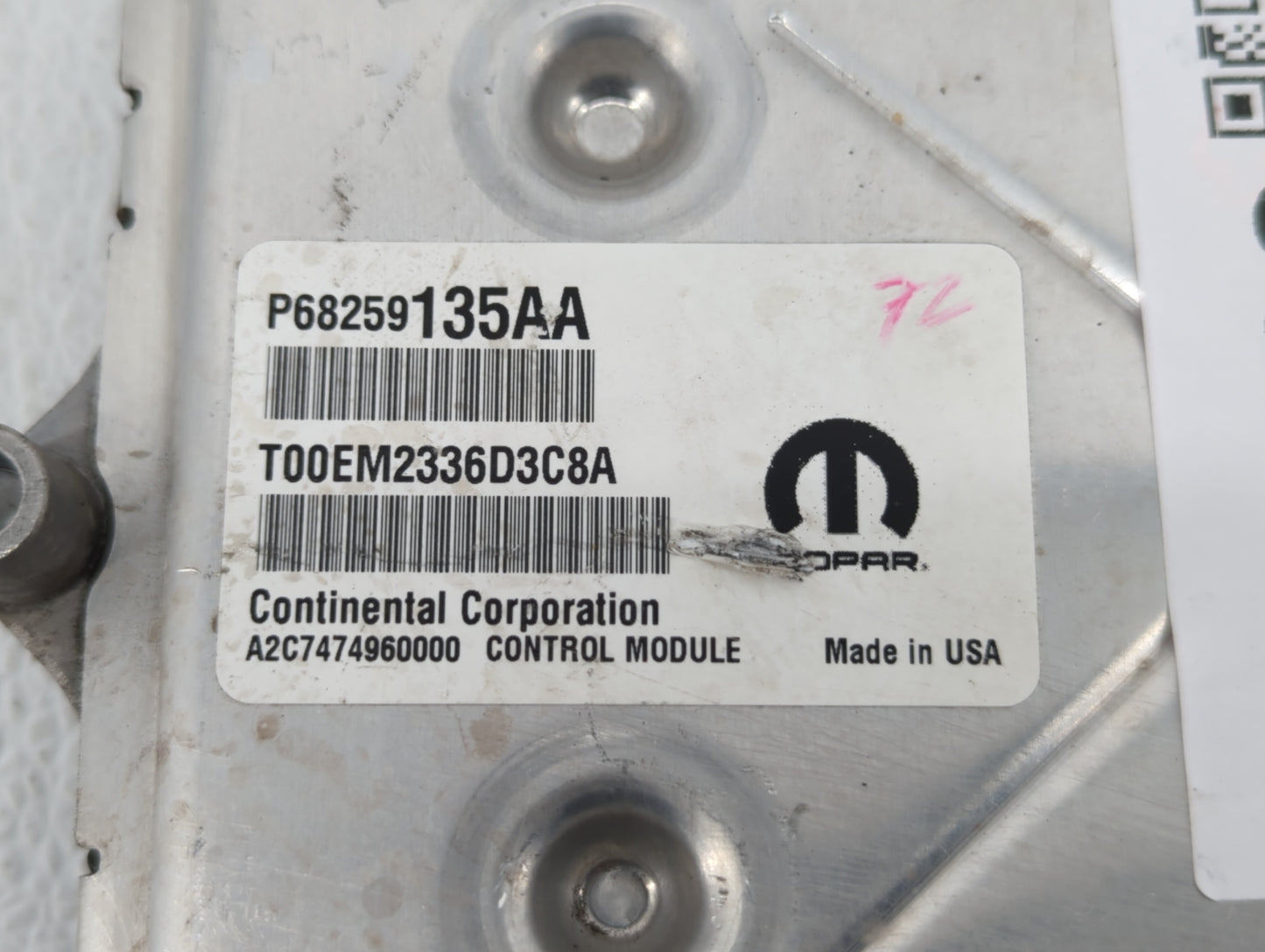 2016-2019 Dodge Journey PCM Engine Control Computer ECU ECM PCU OEM P/N:P68259135AA P68259135AB Fits Fits 2016 2017 2018 201