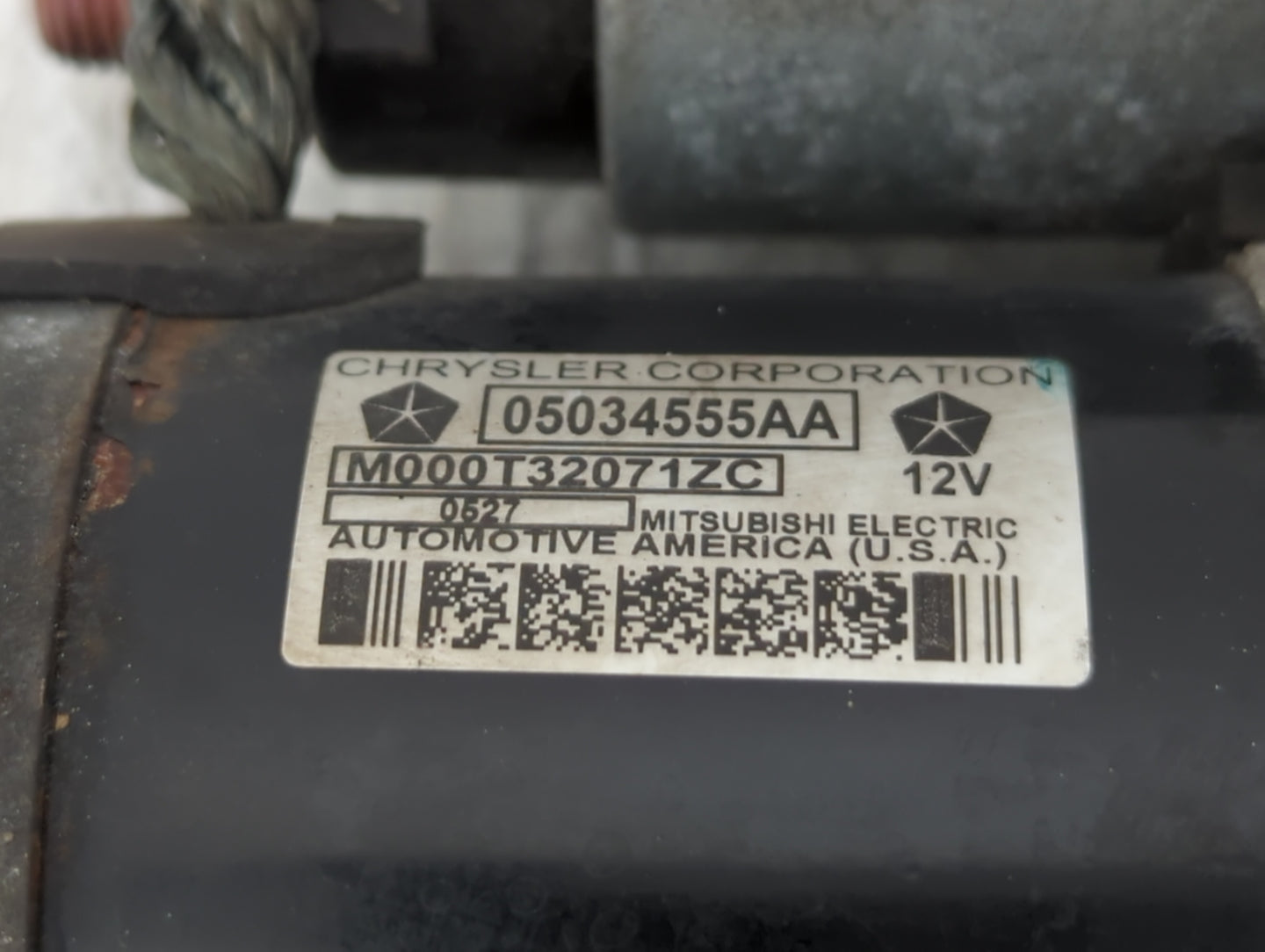 2009-2020 Dodge Journey Car Starter Motor Solenoid OEM P/N:M000T32071ZC 05034555AA Fits OEM Used Auto Parts - Oemusedautopar