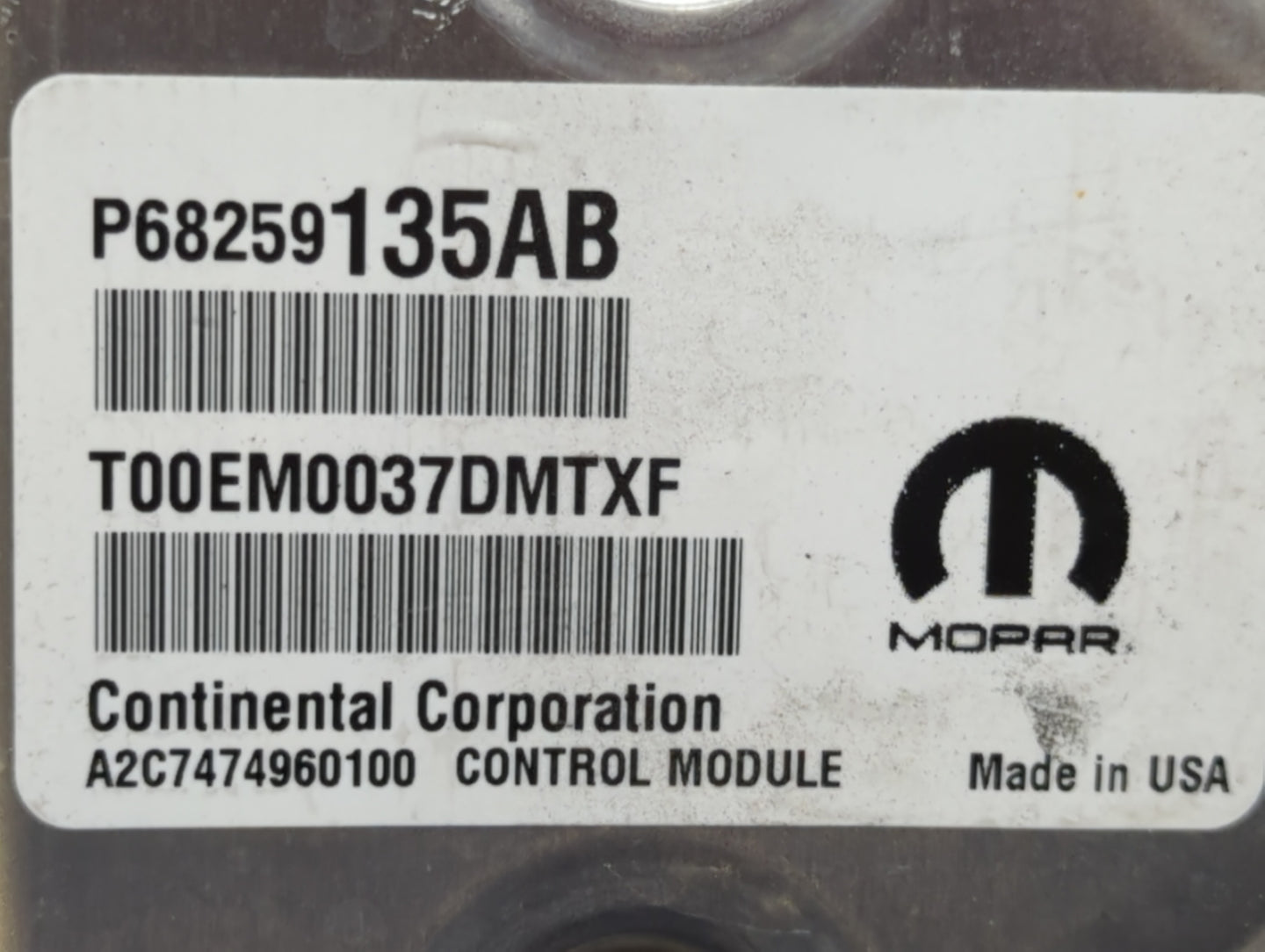 2016-2019 Dodge Journey PCM Engine Control Computer ECU ECM PCU OEM P/N:P68259135AB Fits Fits 2016 2017 2018 2019 OEM Used A