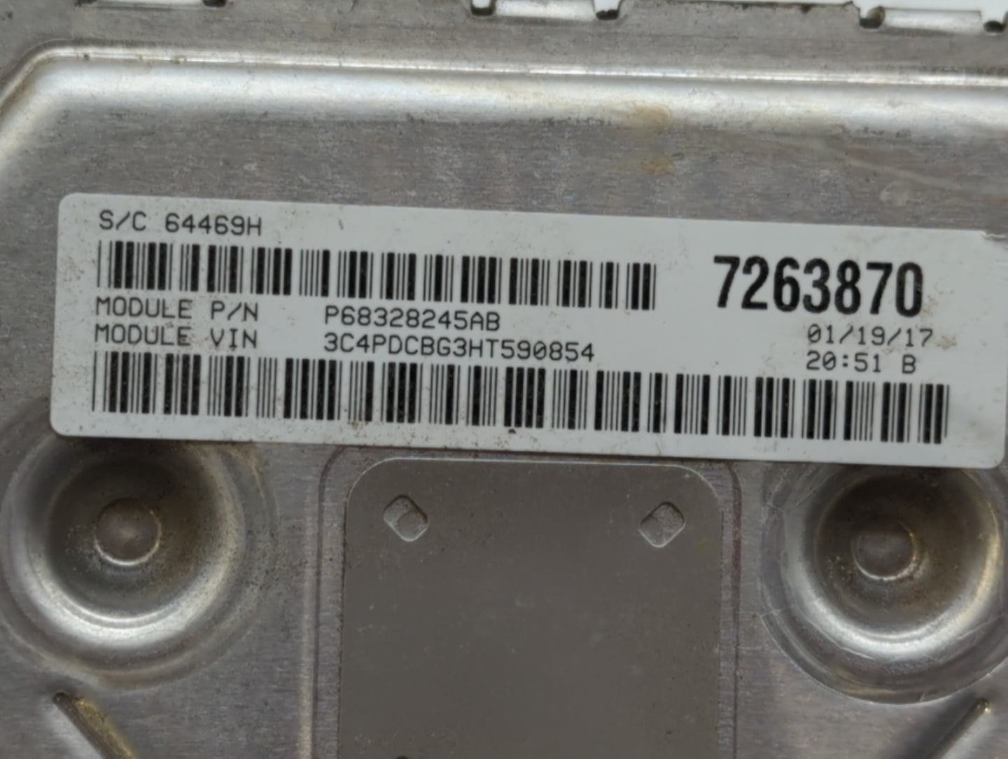 2016-2019 Dodge Journey PCM Engine Control Computer ECU ECM PCU OEM P/N:P68259135AB Fits Fits 2016 2017 2018 2019 OEM Used A