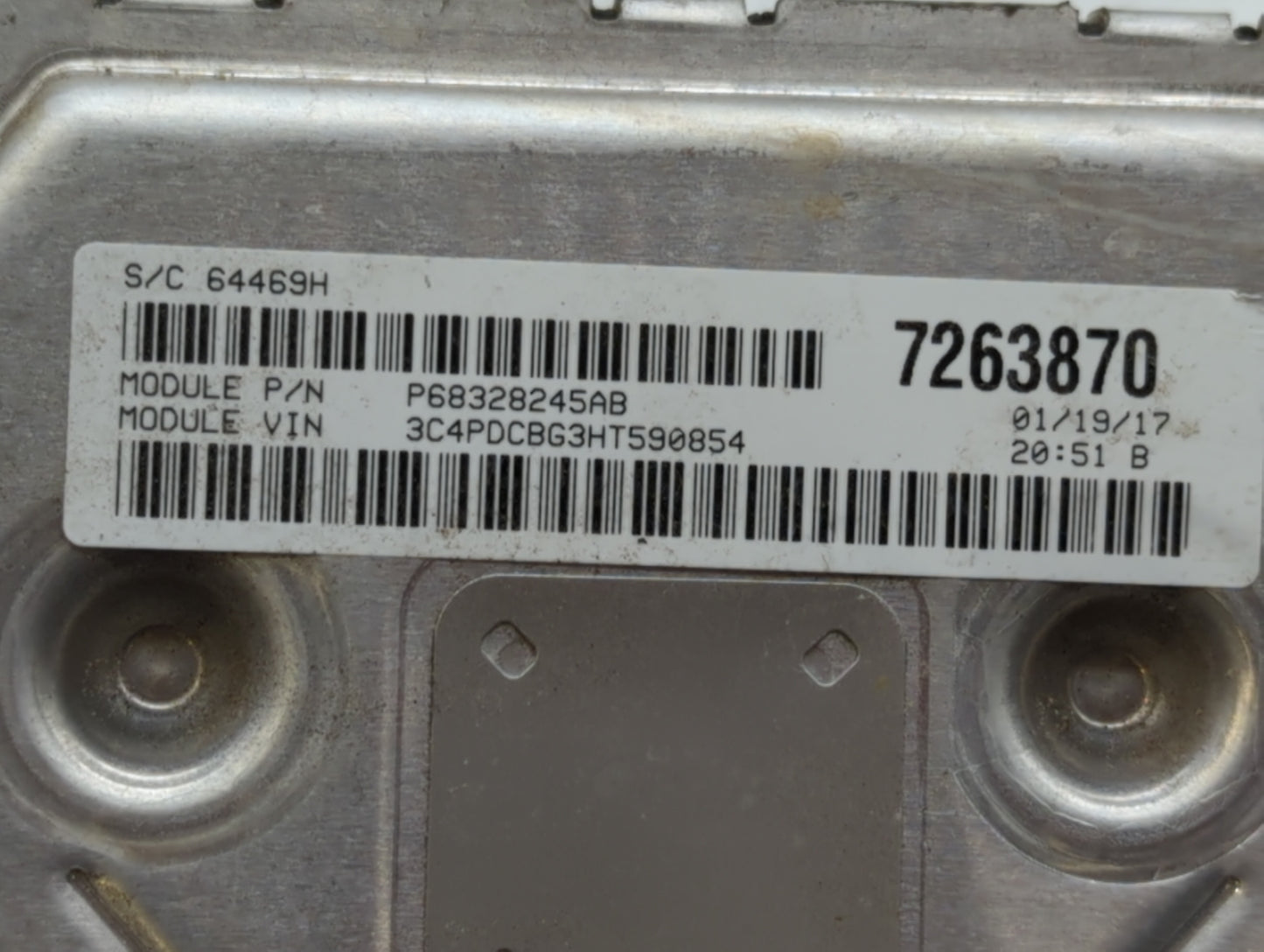 2016-2019 Dodge Journey PCM Engine Control Computer ECU ECM PCU OEM P/N:P68259135AB Fits Fits 2016 2017 2018 2019 OEM Used A