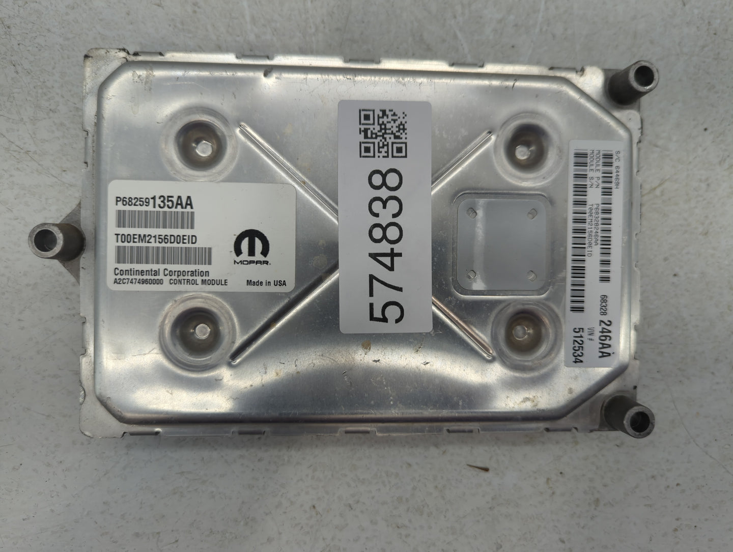 2016-2019 Dodge Journey PCM Engine Control Computer ECU ECM PCU OEM P/N:P68259135AA P68259135AB Fits Fits 2016 2017 2018 201
