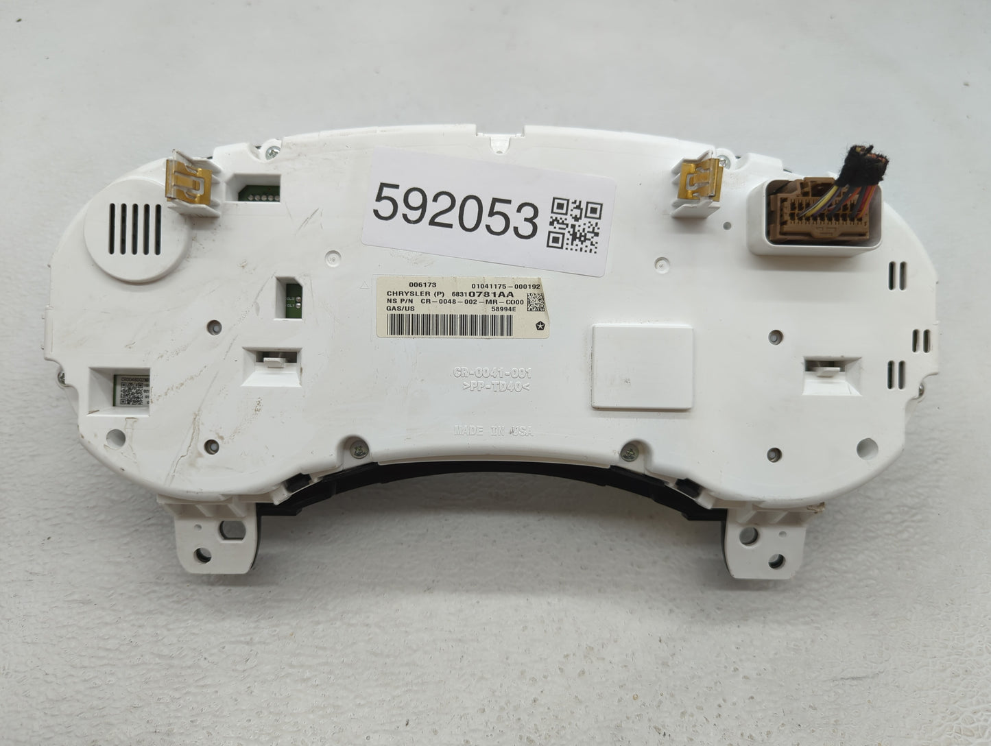 2017 Dodge Journey Instrument Cluster Speedometer Gauges P/N:68310781AA Fits OEM Used Auto Parts - Oemusedautoparts1.com