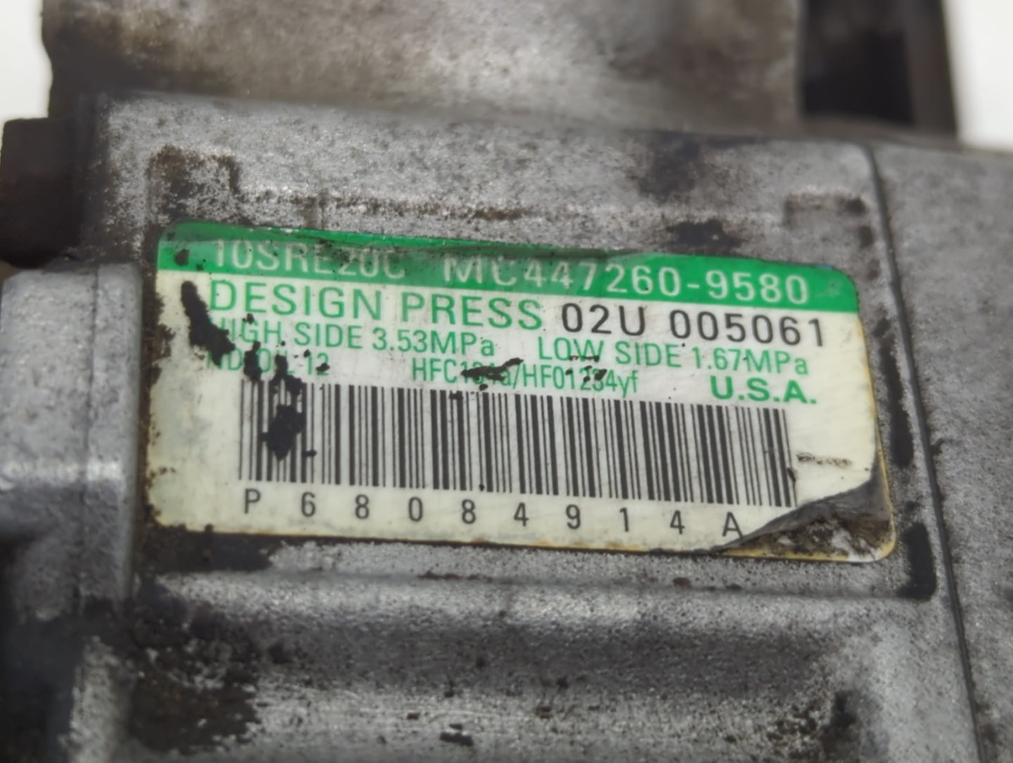 2011-2019 Dodge Journey Air Conditioning A/c Ac Compressor Oem - Oemusedautoparts1.com