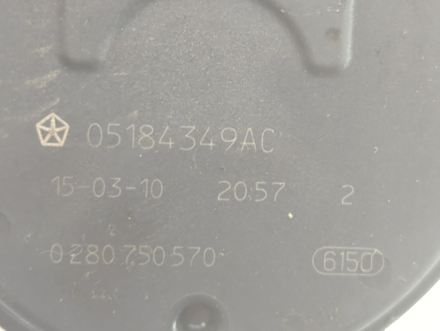2011-2019 Dodge Journey Throttle Body P/N:0 280 750 570 05184349AC Fits OEM Used Auto Parts - Oemusedautoparts1.com