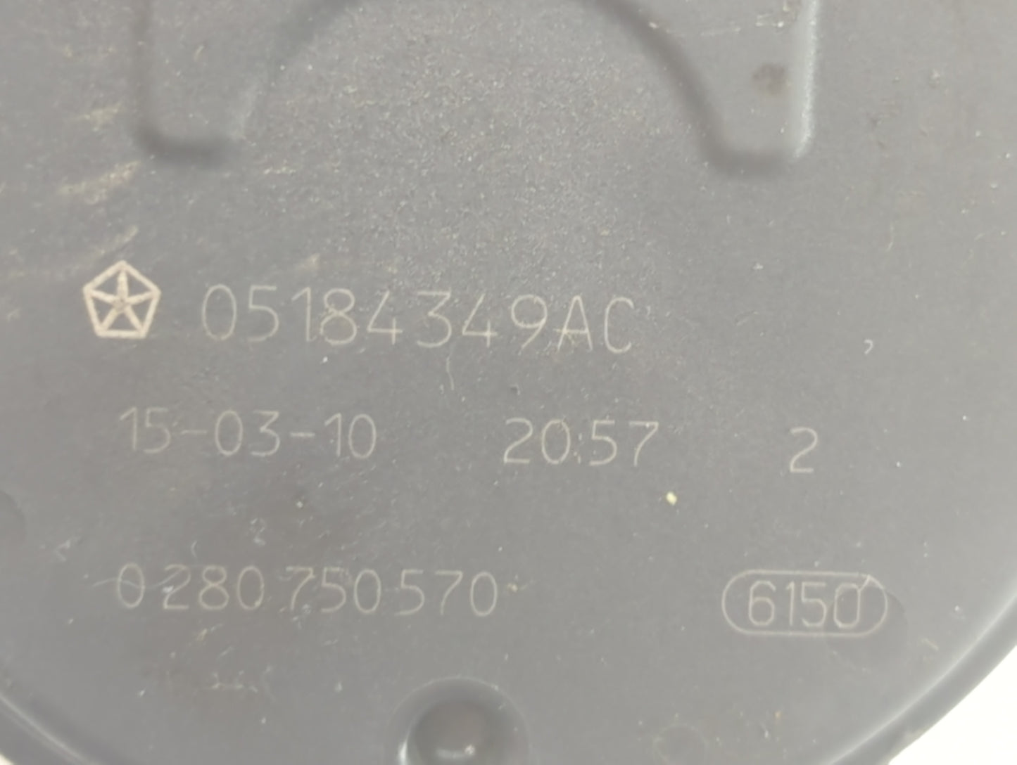 2011-2019 Dodge Journey Throttle Body P/N:0 280 750 570 05184349AC Fits OEM Used Auto Parts - Oemusedautoparts1.com