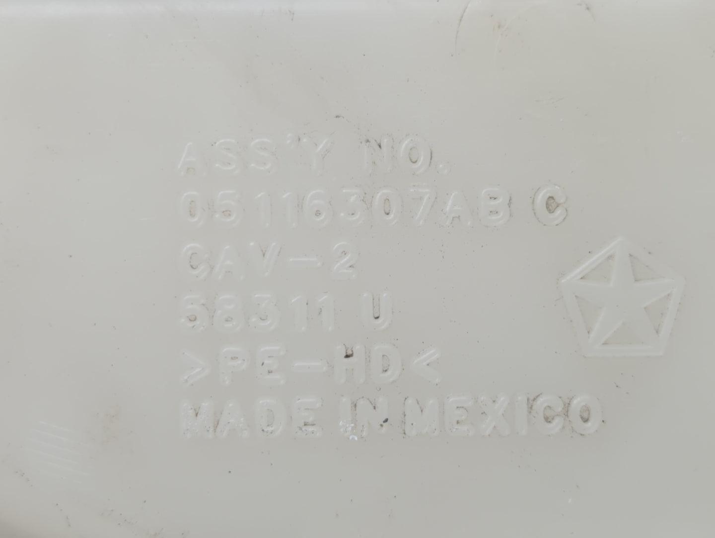 2017 Dodge Journey Windshield Washer Fluid Reservoir Bottle Oem - Oemusedautoparts1.com