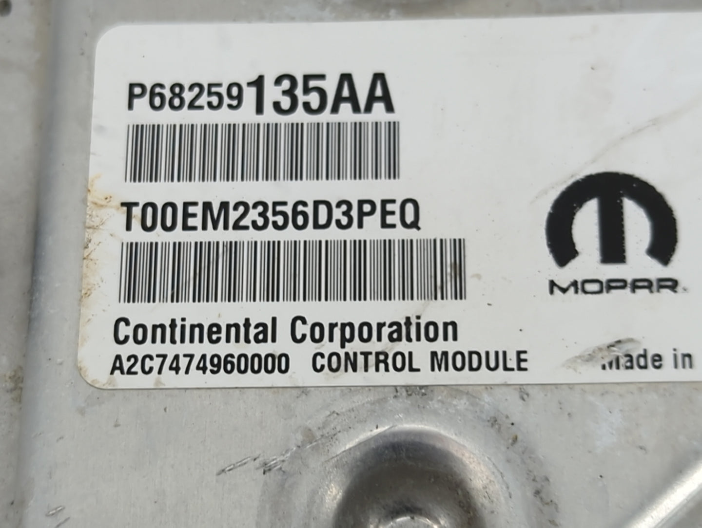 2016-2019 Dodge Journey PCM Engine Control Computer ECU ECM PCU OEM Fits Fits 2016 2017 2018 2019 OEM Used Auto Parts - Oemu