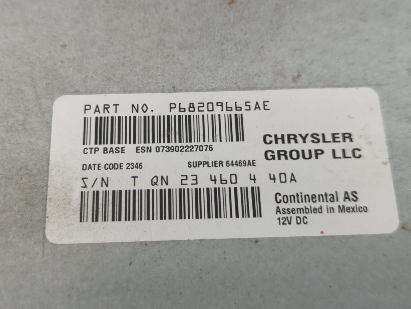 2017 Dodge Journey Radio AM FM Cd Player Receiver Replacement P/N:P68209665AE Fits OEM Used Auto Parts - Oemusedautoparts1.c