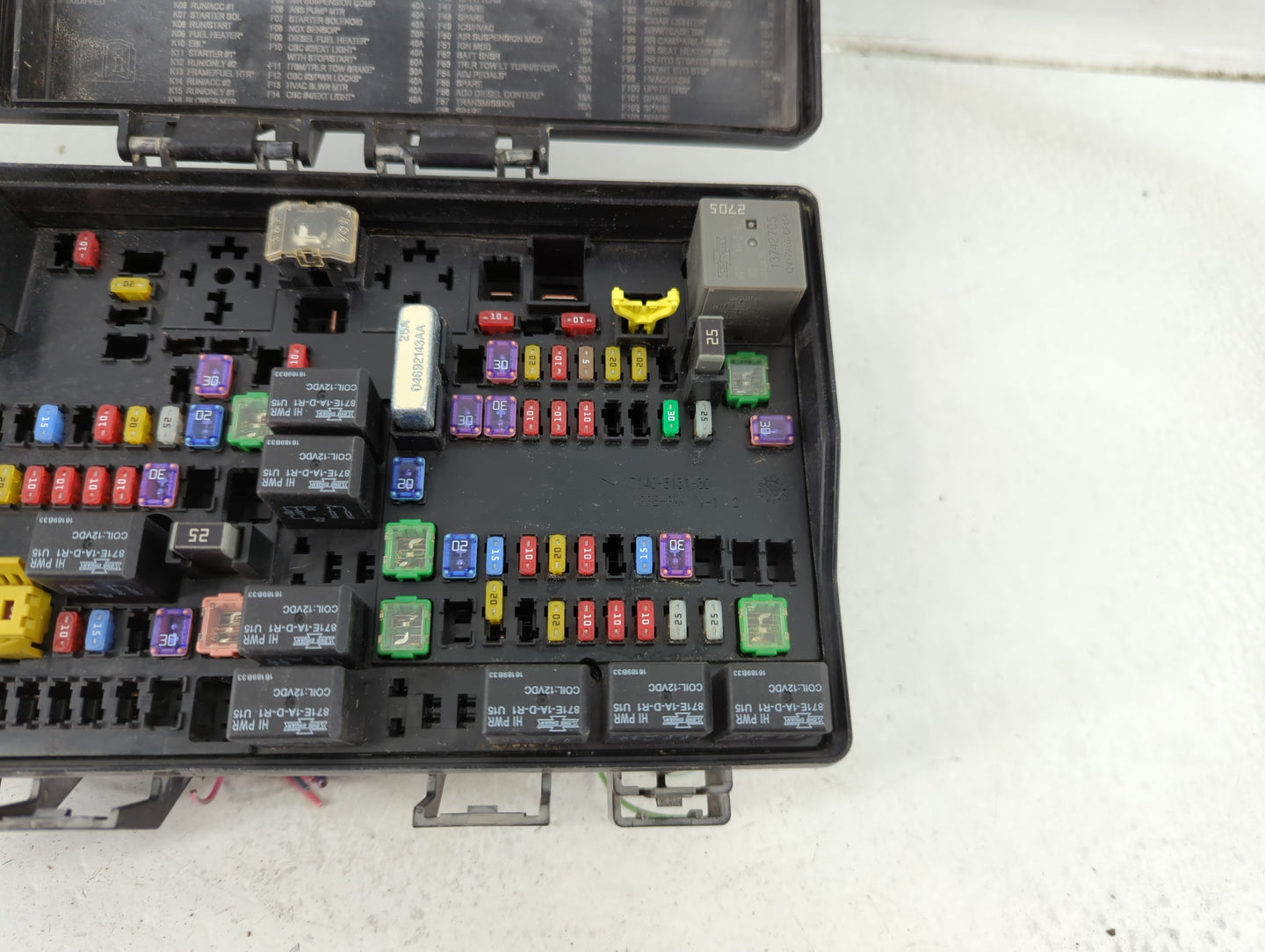 2017 Dodge Ram 1500 Fusebox Fuse Box Panel Relay Module Fits OEM Used Auto Parts - Oemusedautoparts1.com