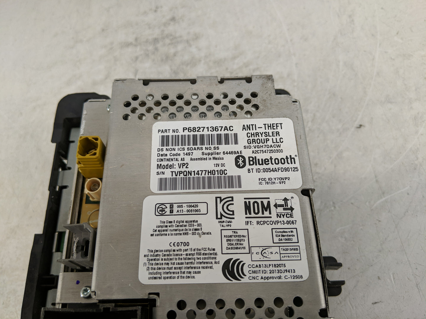 2017 Dodge Ram 1500 Radio AM FM Cd Player Receiver Replacement P/N:P68271367AC Fits OEM Used Auto Parts - Oemusedautoparts1.