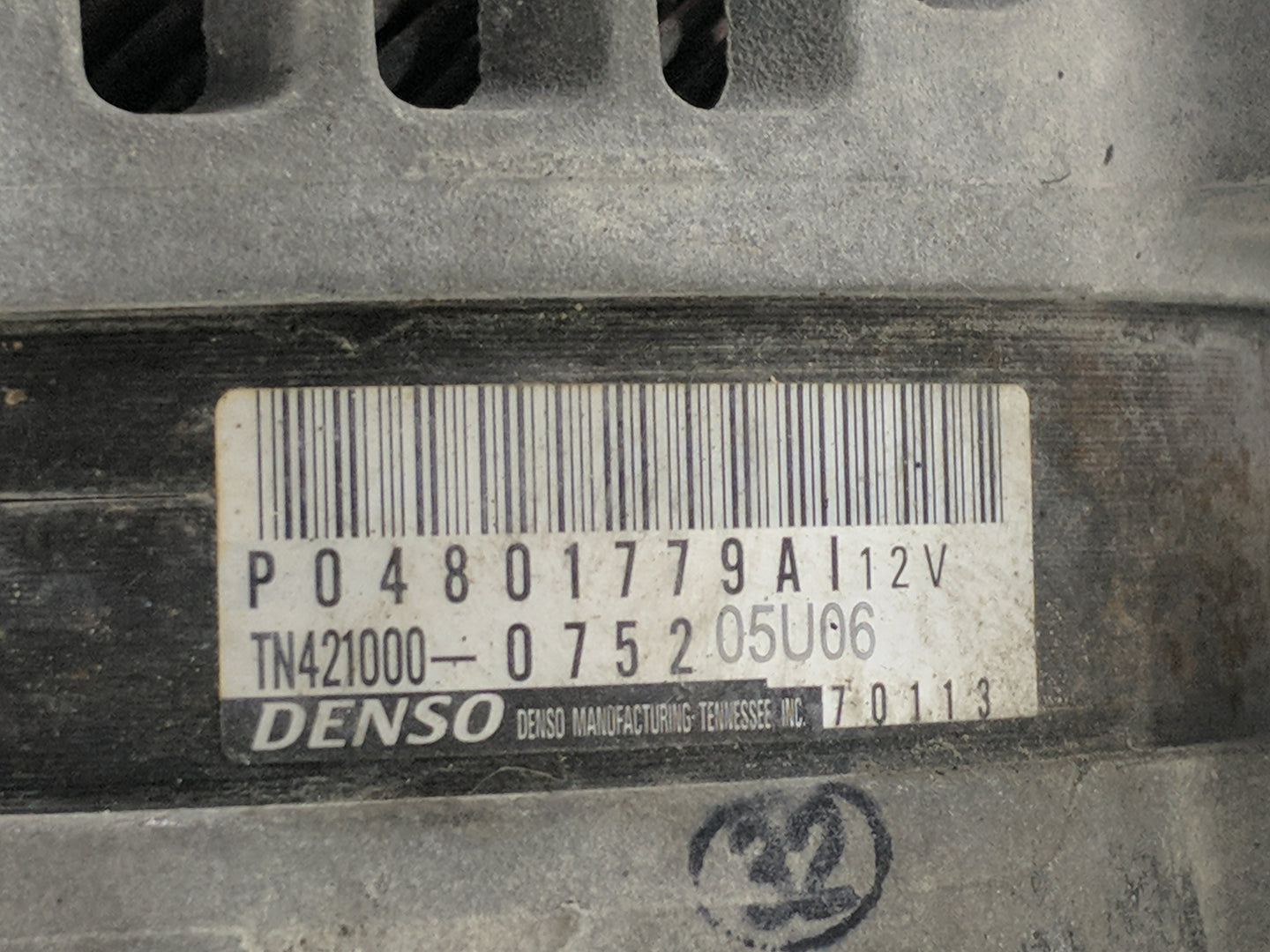2017 Dodge Ram 1500 Alternator Replacement Generator Charging Assembly Engine OEM P/N:P04801779AI Fits OEM Used Auto Parts -