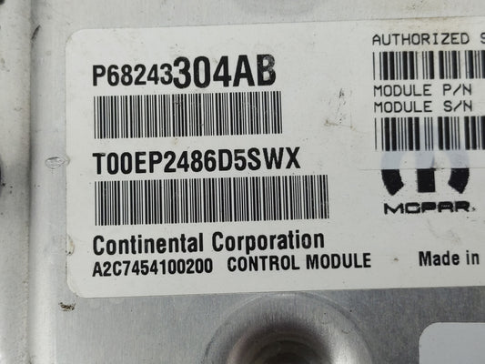 2017 Dodge Ram 1500 PCM Engine Control Computer ECU ECM PCU OEM P/N:P68243304AB Fits Fits 2016 2018 2019 2020 OEM Used Auto Parts