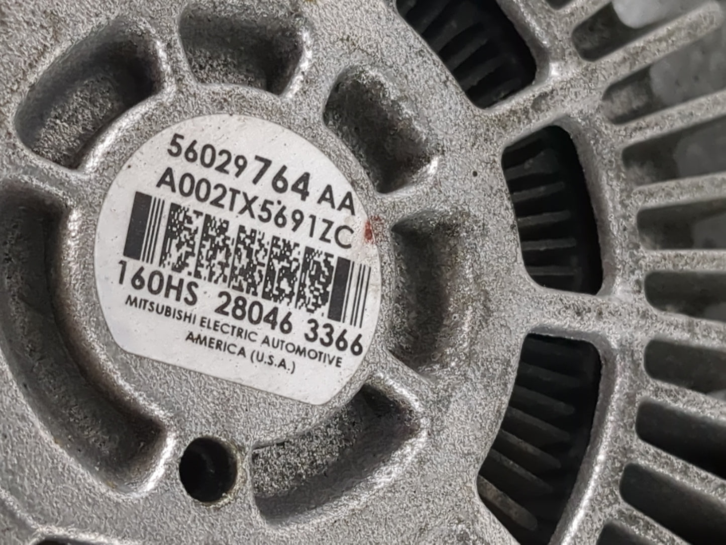 2017 Dodge Ram 1500 Alternator Replacement Generator Charging Assembly Engine OEM P/N:A002TX5691ZC 56029764AA Fits OEM Used 