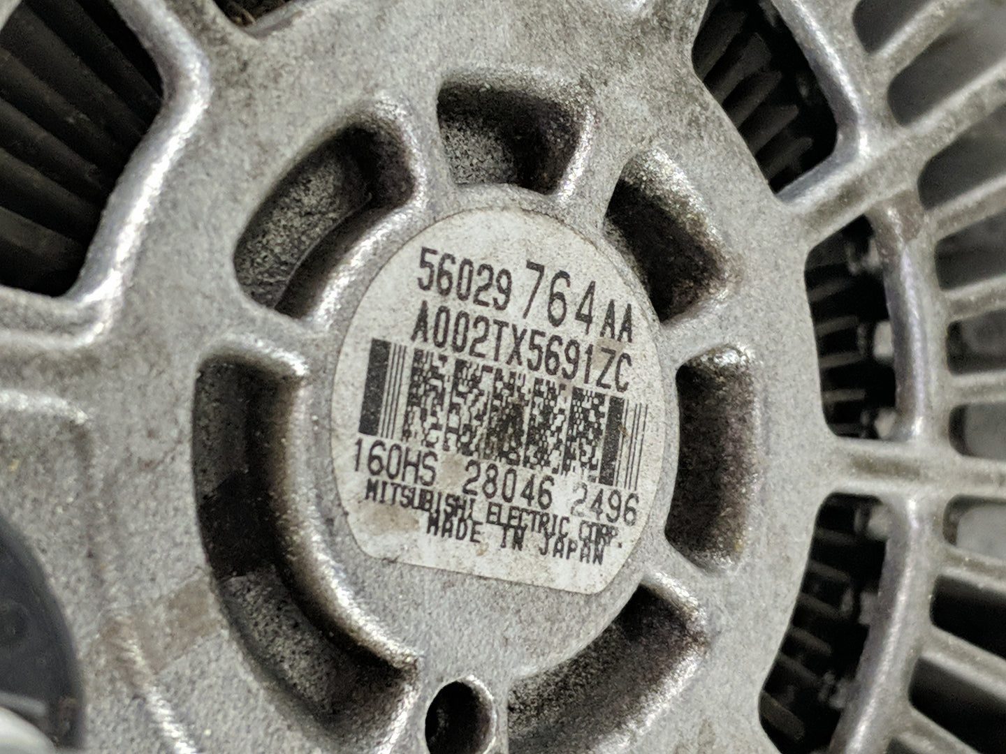 2017 Dodge Ram 1500 Alternator Replacement Generator Charging Assembly Engine OEM P/N:A002TX5691ZC 56029764AA Fits OEM Used 