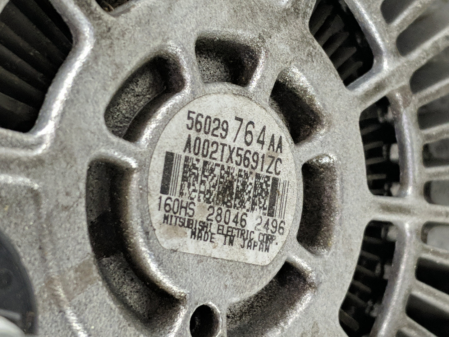 2017 Dodge Ram 1500 Alternator Replacement Generator Charging Assembly Engine OEM P/N:A002TX5691ZC 56029764AA Fits OEM Used 