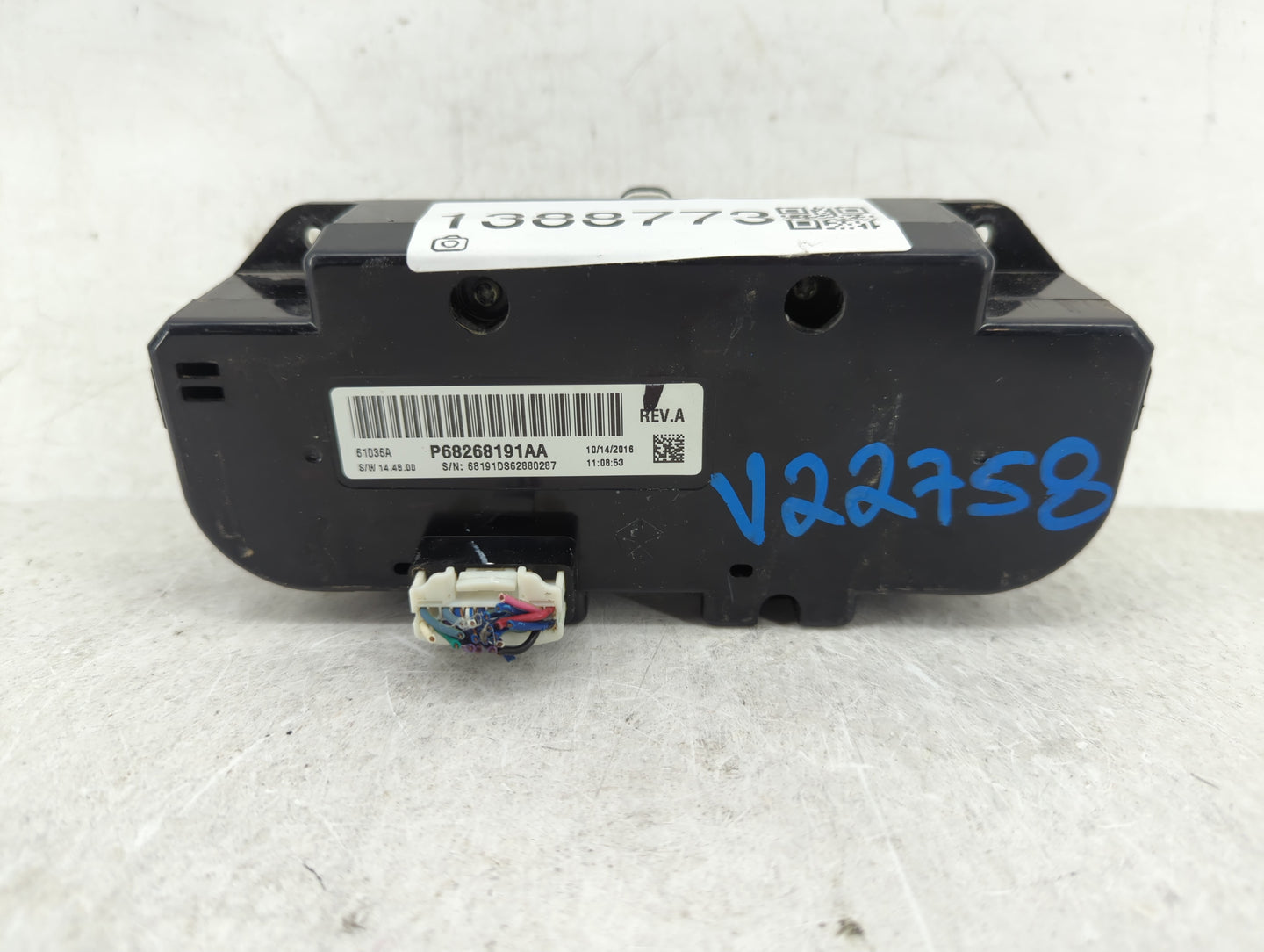 2017 Dodge Ram 1500 Climate Control Module Temperature AC/Heater Replacement P/N:68268191AA Fits OEM Used Auto Parts - Oemus