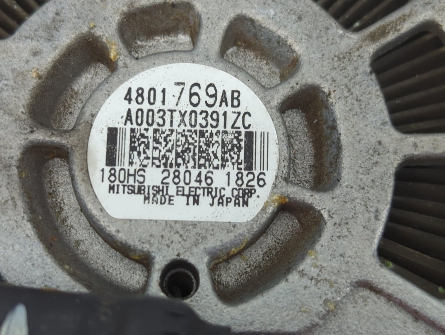 2017 Dodge Ram 1500 Alternator Replacement Generator Charging Assembly Engine OEM P/N:A003TX0381ZC 4801769AB Fits OEM Used A