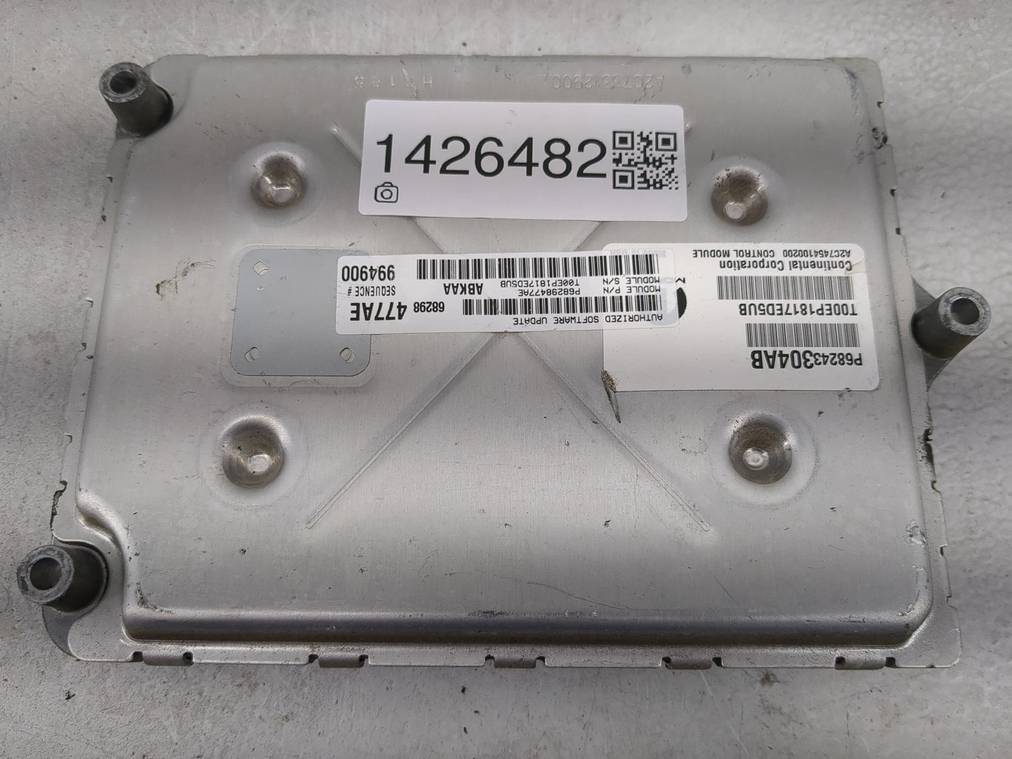 2017 Dodge Ram 1500 PCM Engine Control Computer ECU ECM PCU OEM P/N:P68243304AB Fits Fits 2016 2018 2019 2020 OEM Used Auto 