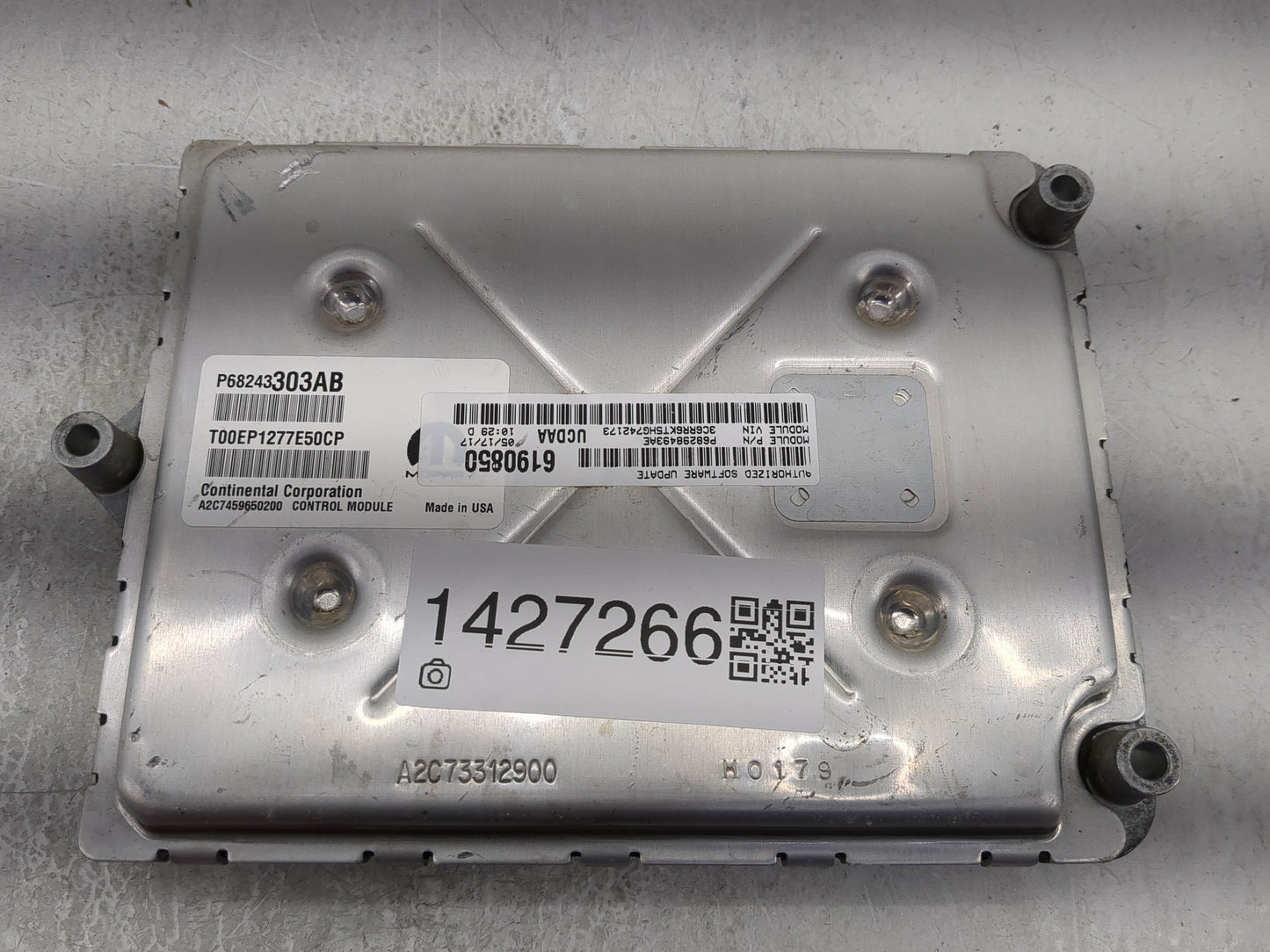 2017 Dodge Ram 1500 PCM Engine Control Computer ECU ECM PCU OEM P/N:P68243303AB T00EP1277E50CP Fits Fits 2016 2018 2019 2020